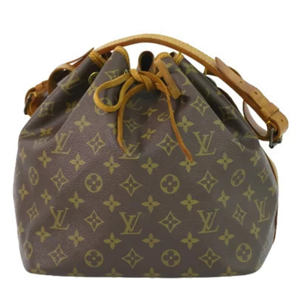 Louis Vuitton LV Noe Monogram Shoulder Bag Canvas Leather Brown